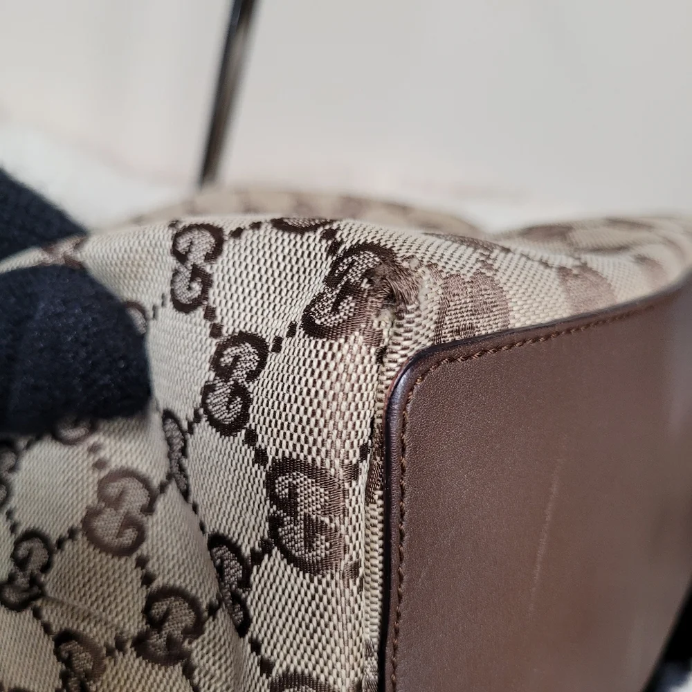 🛑SOLD🛑Gucci Beige and Brown Women's Tote Bag - Picture 8 of 9